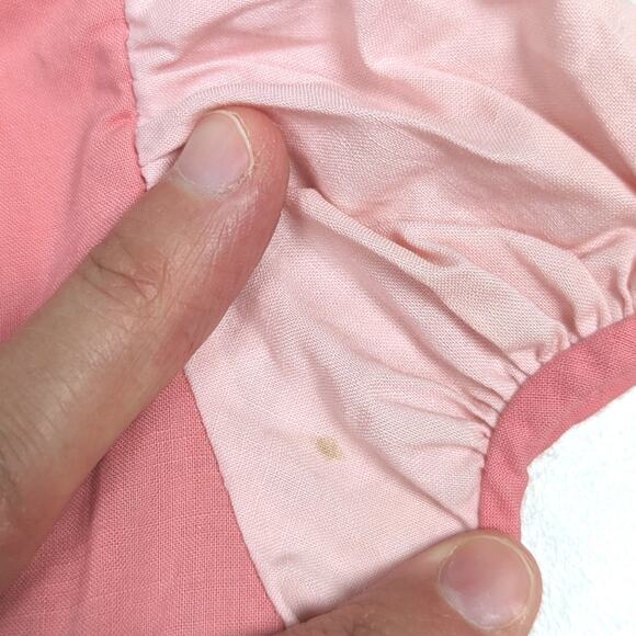 Vtg Love Dress 60s Baby Girls Sz 6-12m Full Circle Salmon Pink Classic - Picture 8 of 9